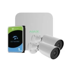 Kit Videovigilancia Ajax - 1 Nvr 8ch Ajax + 2 Camaras Ajax BulletCam 8MP 2.8mm + 1 HD 1Tb