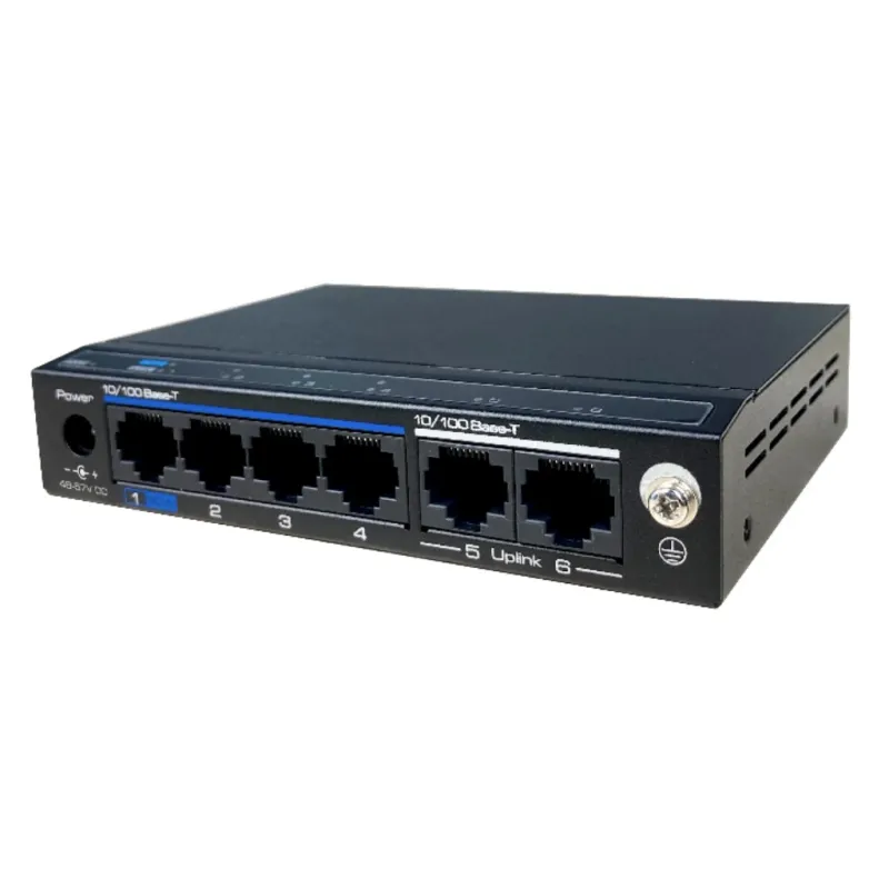 PoE+ switch 4 ports 10/100 + 2 Uplink 10/100 120W PoE+ switch 4 ports 10/100 + 2 Uplink 10/100 120W